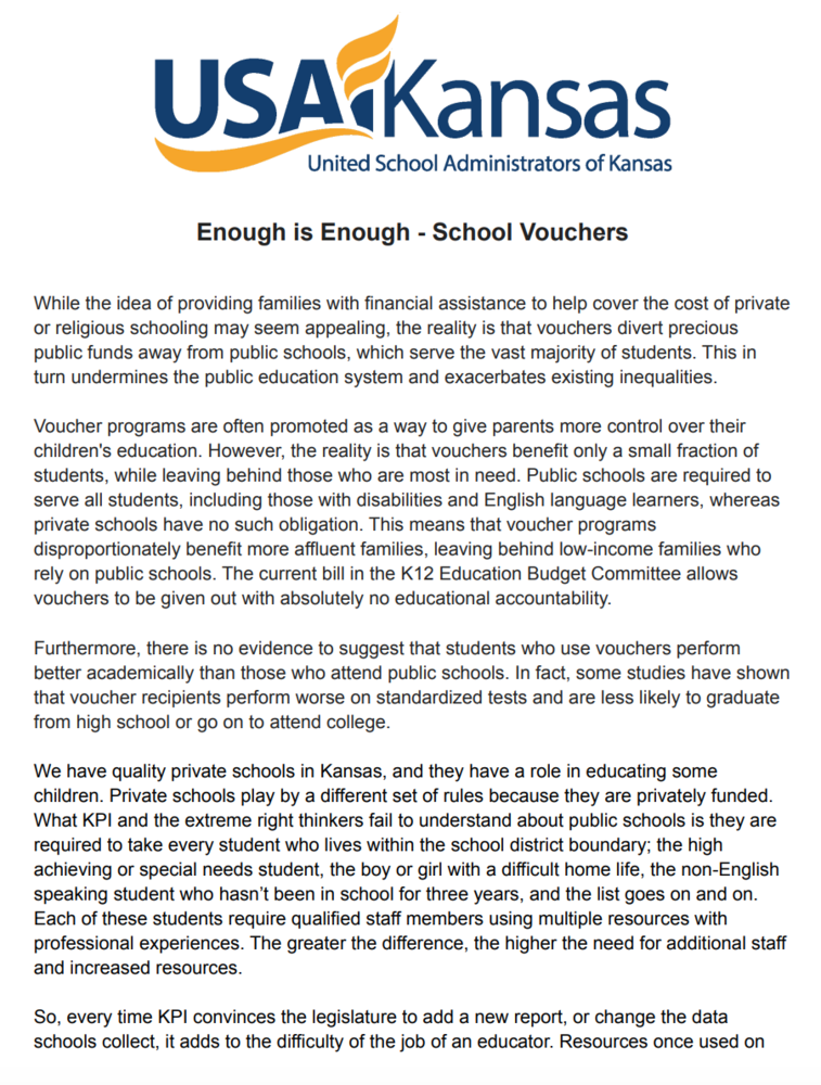 Enough is Enough - School Vouchers